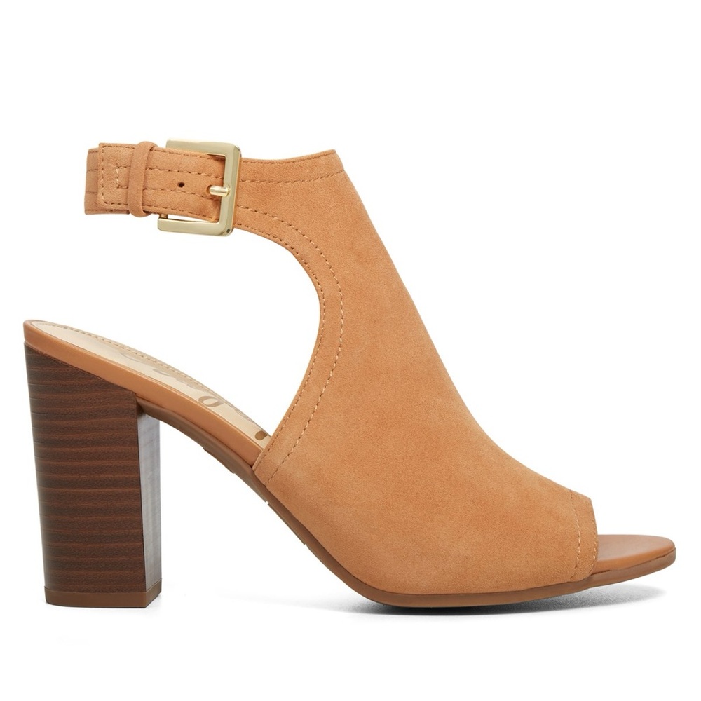 Sam Edelman Ervin open toe heels, US10/ EUR40, tan suede, NEW